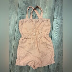 Old Navy Peach Crochet-Trim Girls Romper